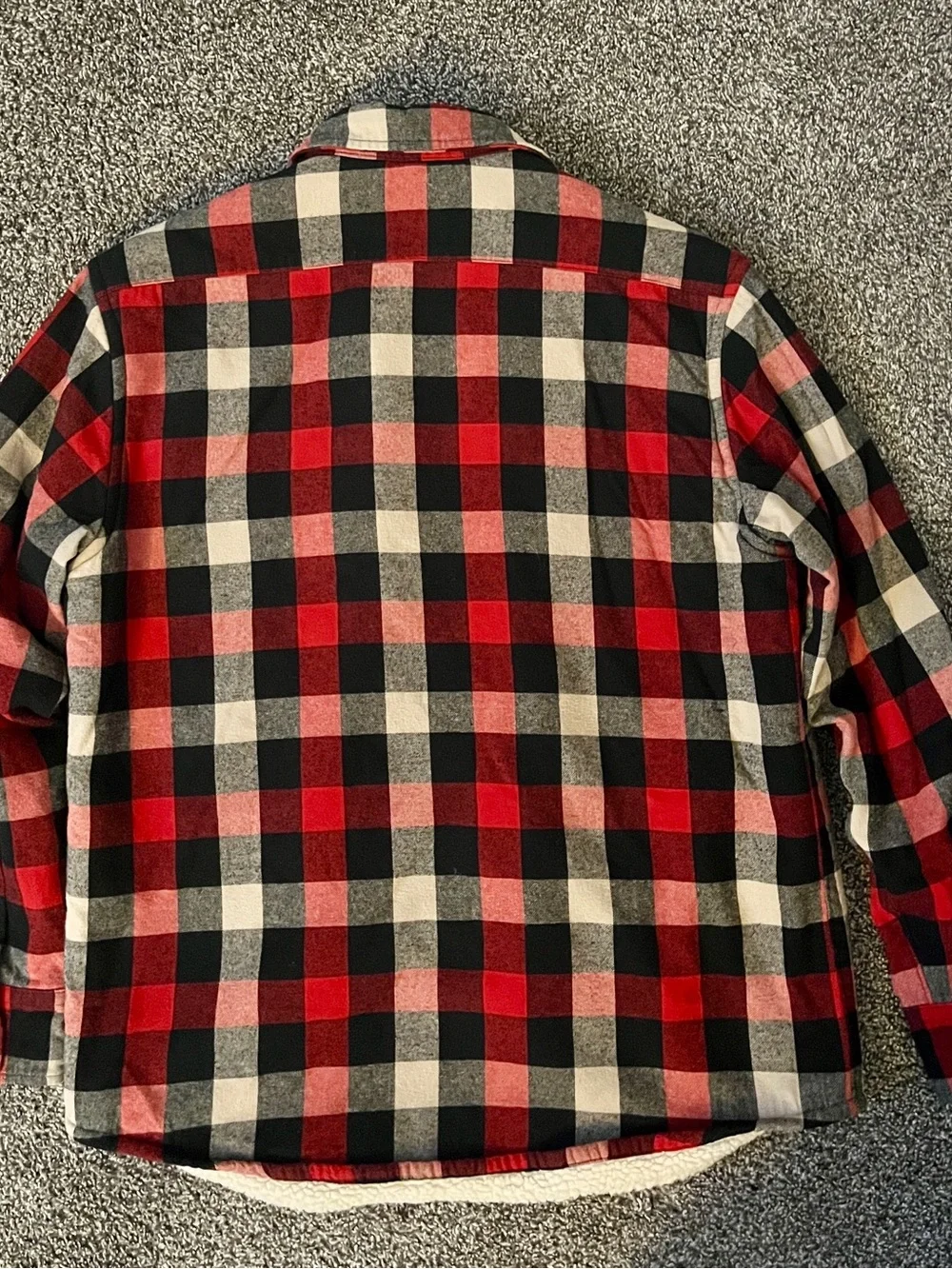 J Crew Men’s Plaid Fleece Jacket Size Medium